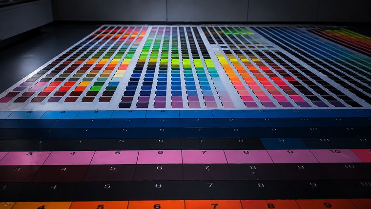 Carta de color impresa para control de calidad