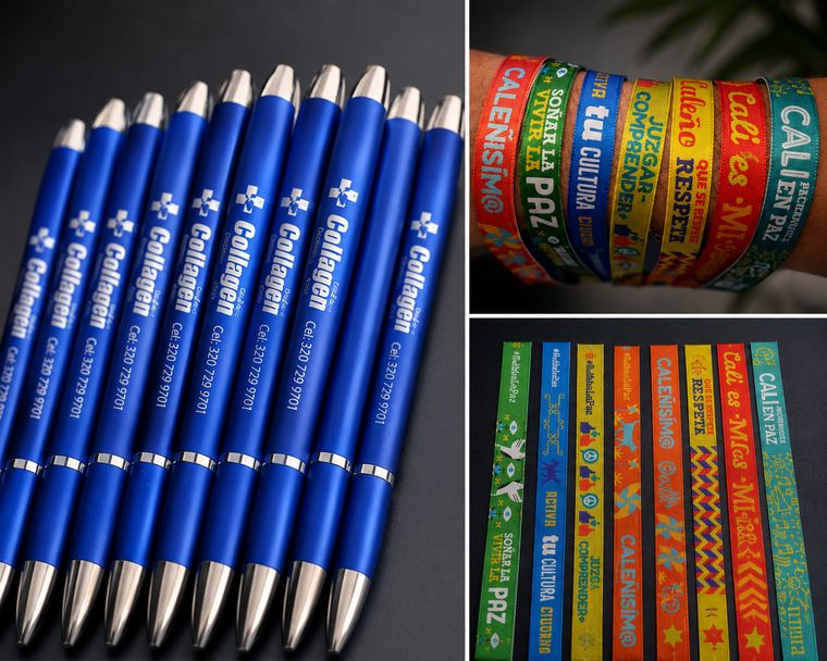 Lapiceros y manillas personalizadas con marca
